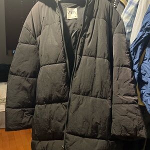 Zara puffer Black Outerwear Oversized